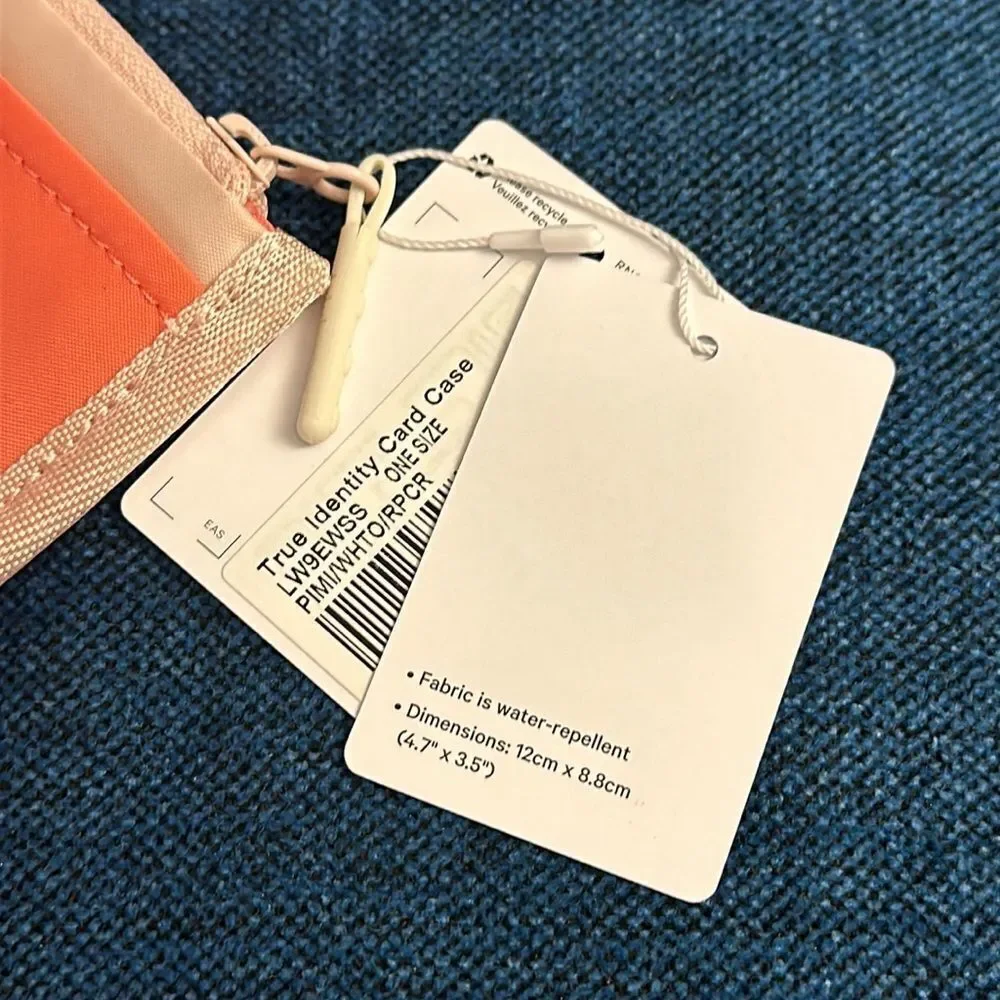 Lululemon True Identity Card Case Pink Mist/White Opal/Raspberry Cream NWT